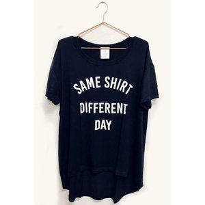 Same Shirt Different Day Oversized Graphic Tee